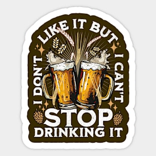 Drinking Beer I Like Beer a Sarcastic People Sticker